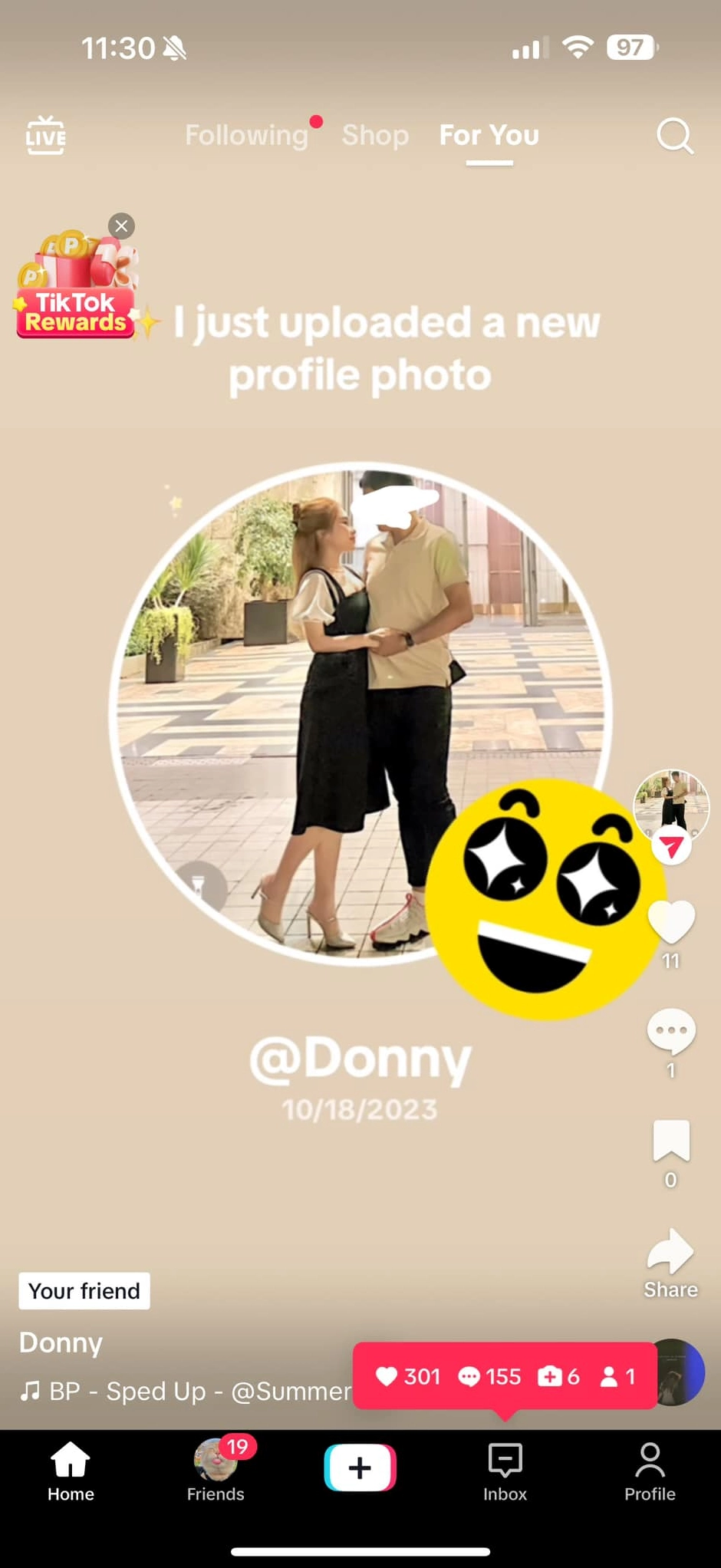 Hình ảnh thân mật Mây Bae