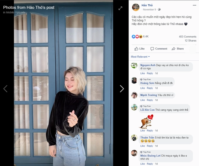 Hình Hảo Thỏ cặp đôi nổi tiếng TikTok