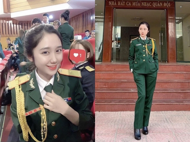 Mina Young trong trang phục quân nhân mạnh mẽ